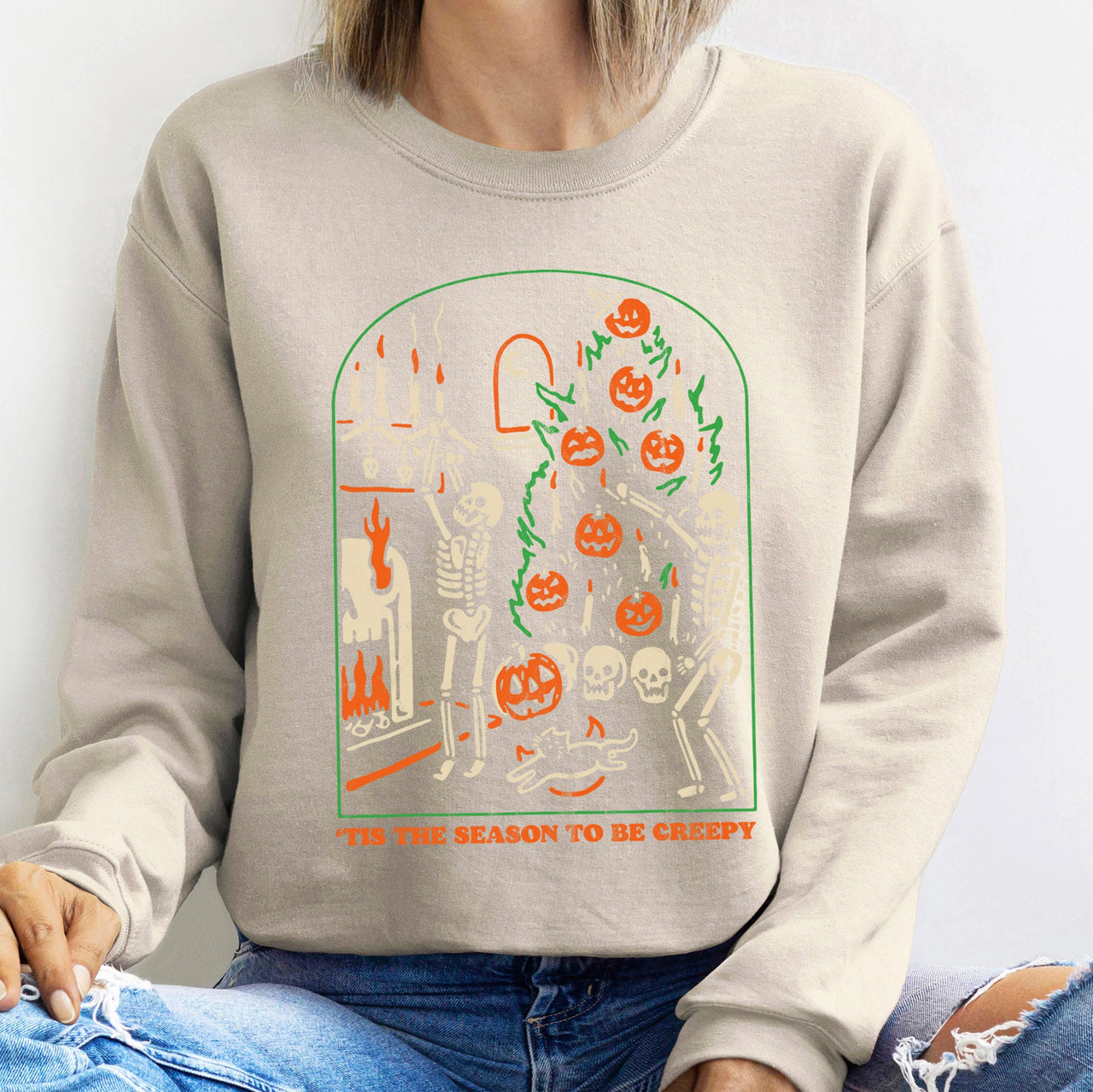 Tis The Season To Be Creepy Graphic Sweatshirt