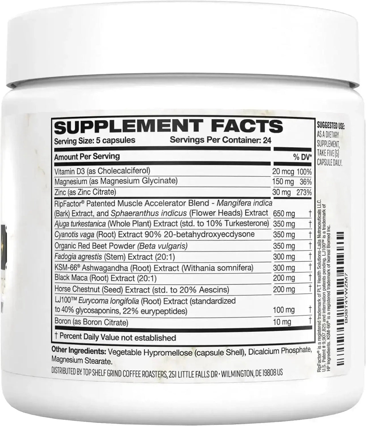 King Maker Pack of 1, 13-in-1 Anabolic Supplement for Men to Increase Stamina, Lean Muscle Growth & Recovery, N.O. Booster with Tongkat Ali (LJ100), 120 Capsules