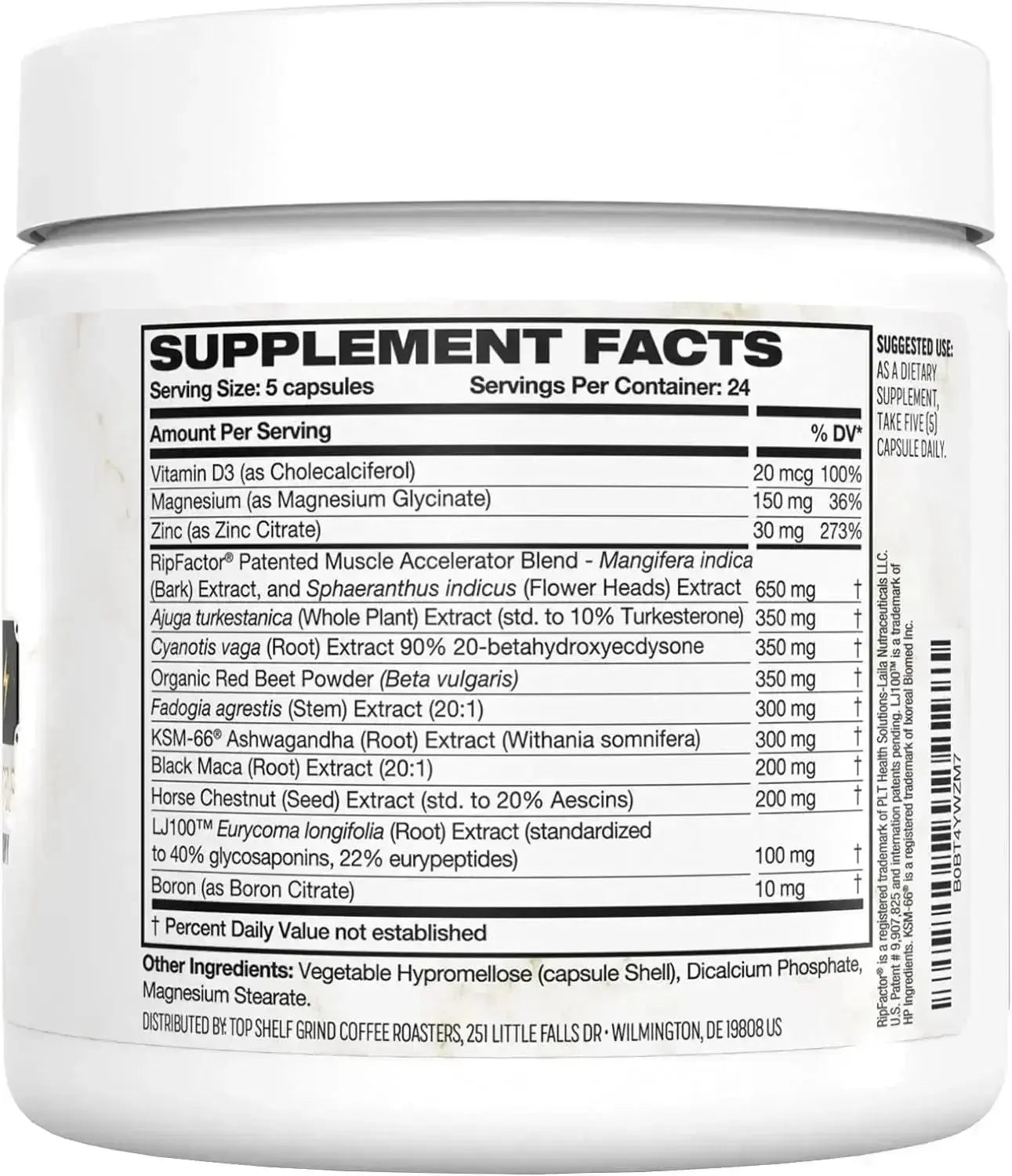 King Maker Pack of 1, 13-in-1 Anabolic Supplement for Men to Increase Stamina, Lean Muscle Growth & Recovery, N.O. Booster with Tongkat Ali (LJ100), 120 Capsules
