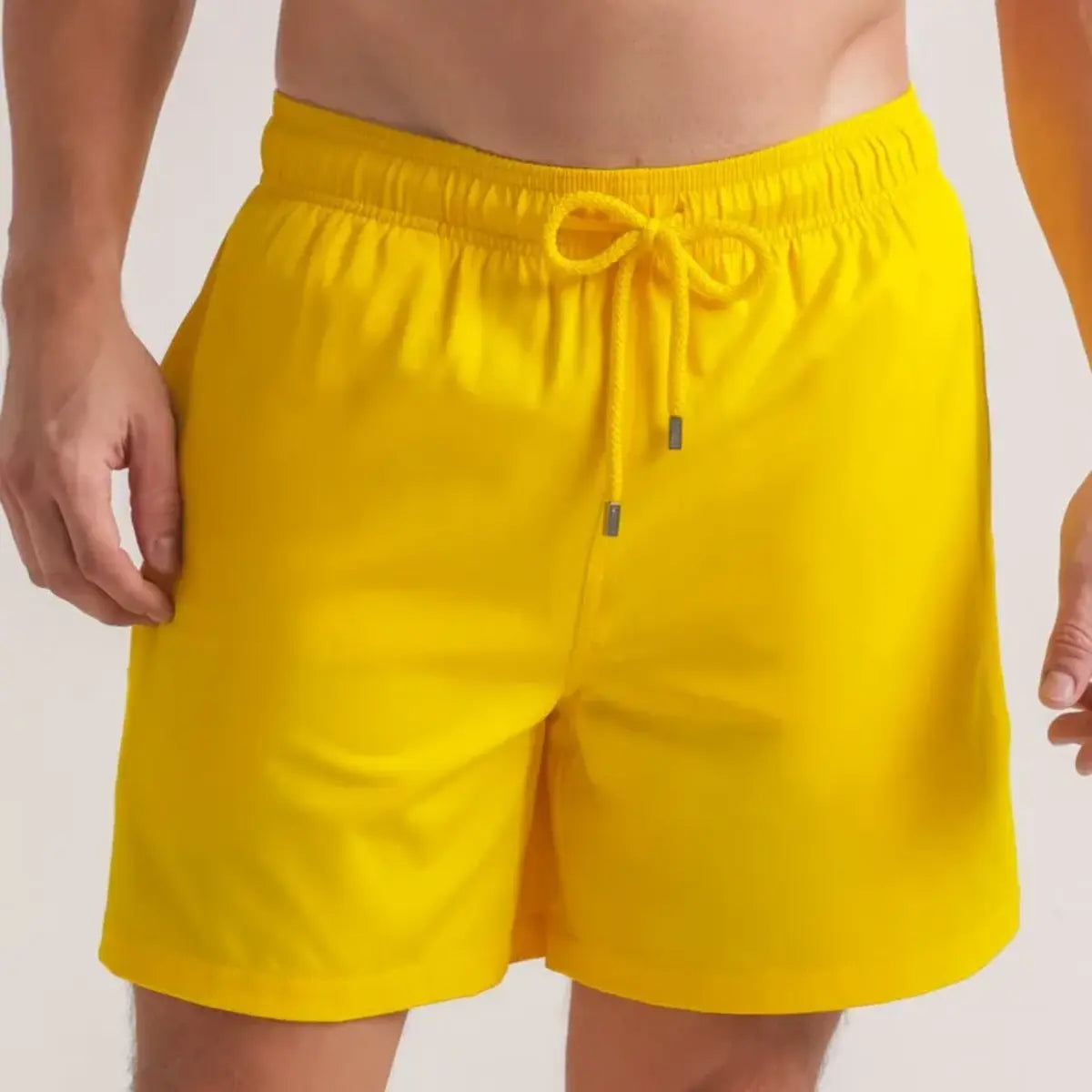 Men’s Premium Compression-Lined Hybrid Shorts – True Yellow