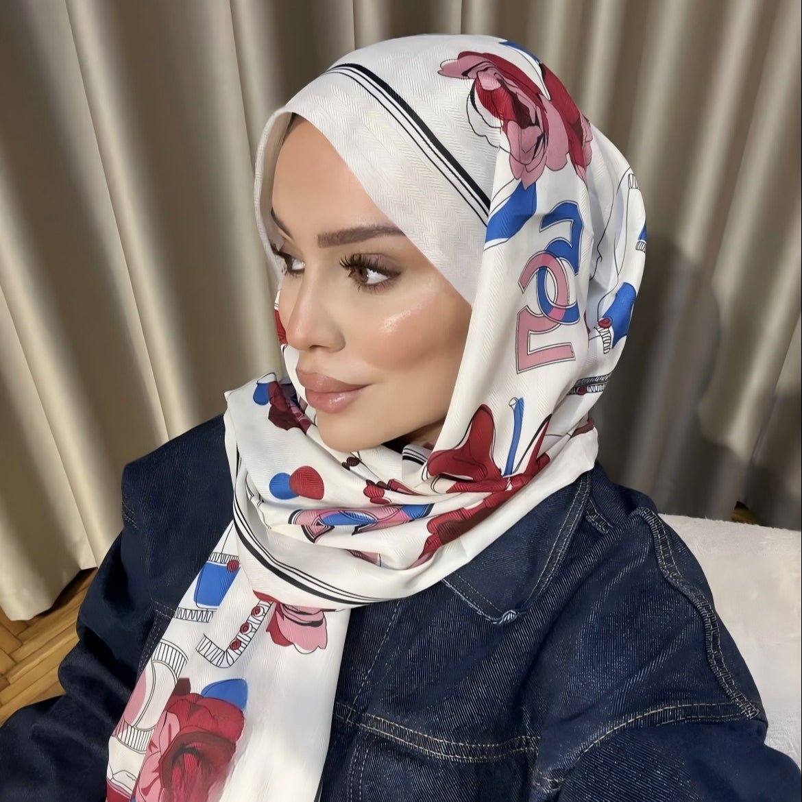 Twill Cotton Printed Scarf (MH215)