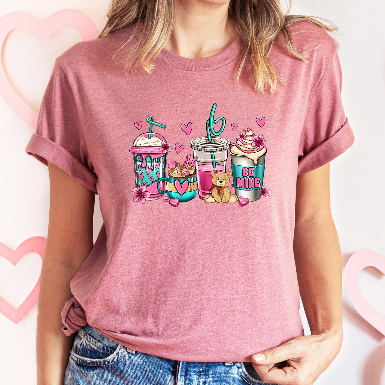 Valentine's Coffee Lover Cozy Hearts Edition Soft And Bold For Everyday Coffee Moments Graphic Tee