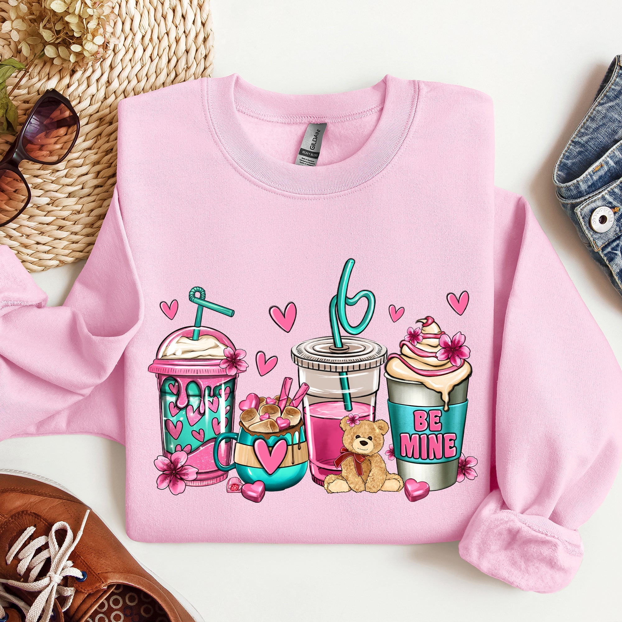 Valentine's Coffee Lover Cozy Valentine's Day Edition Premium Fleece Comfort Fit Sweatshirt