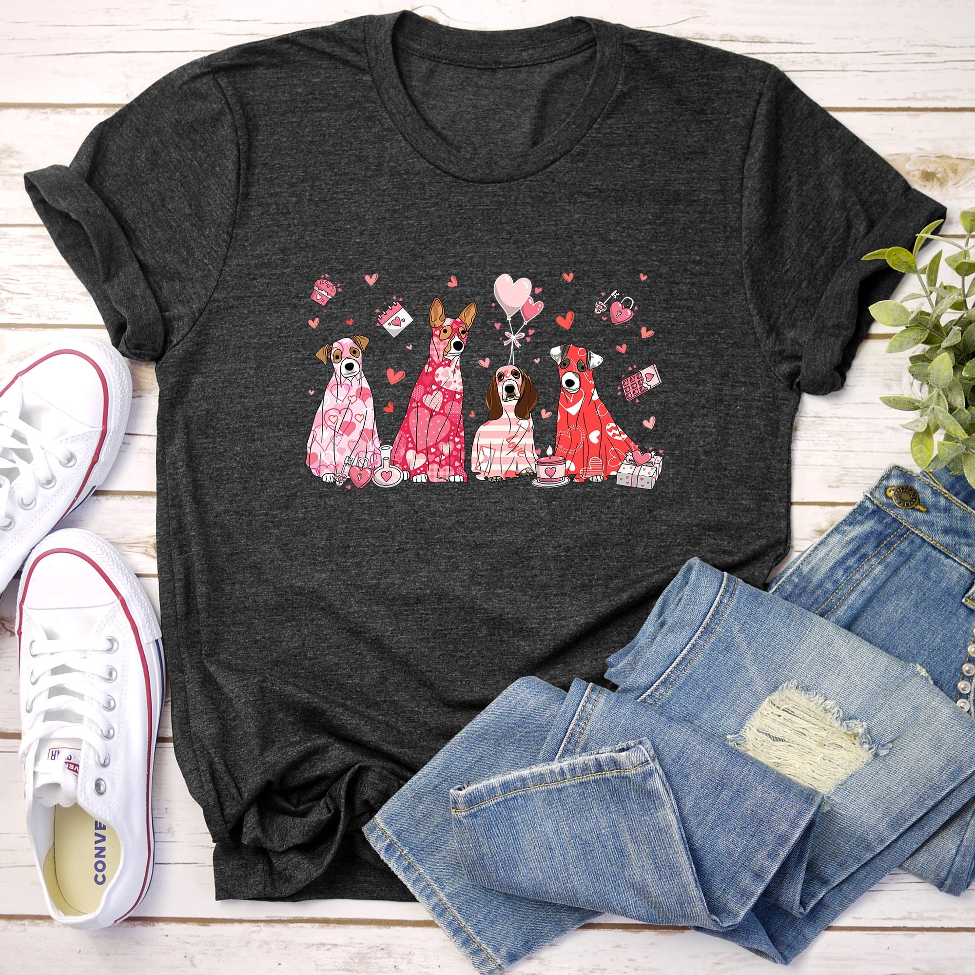 Valentine Ghost Dogs Graphic Tee