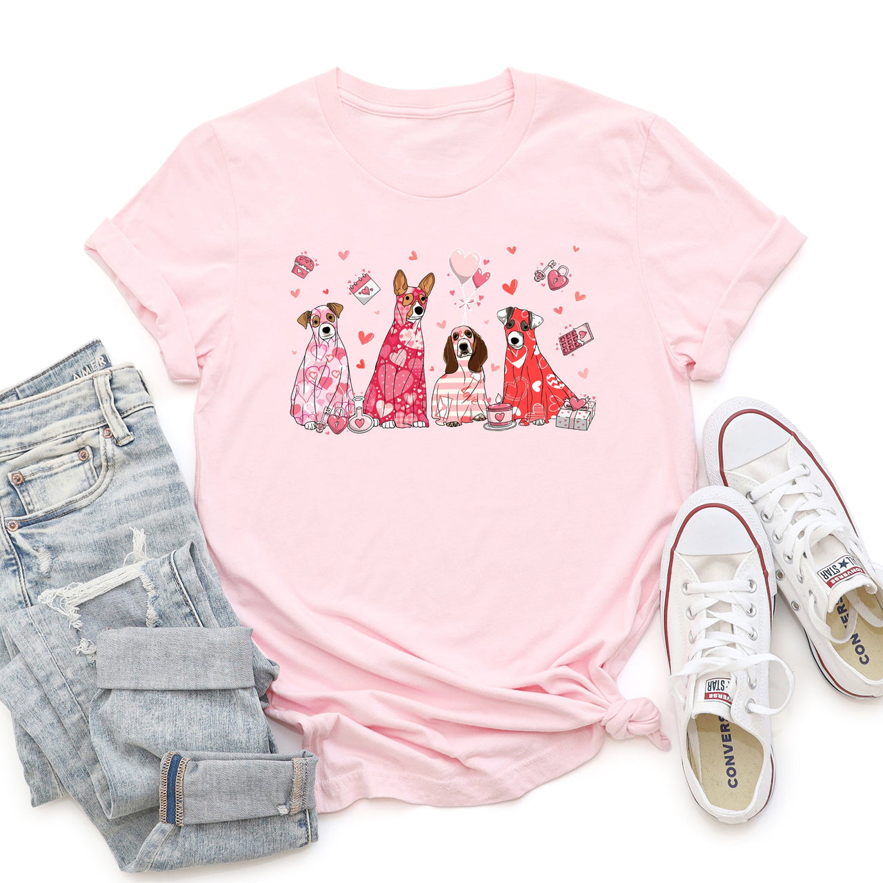 Valentine Ghost Dogs Graphic Tee