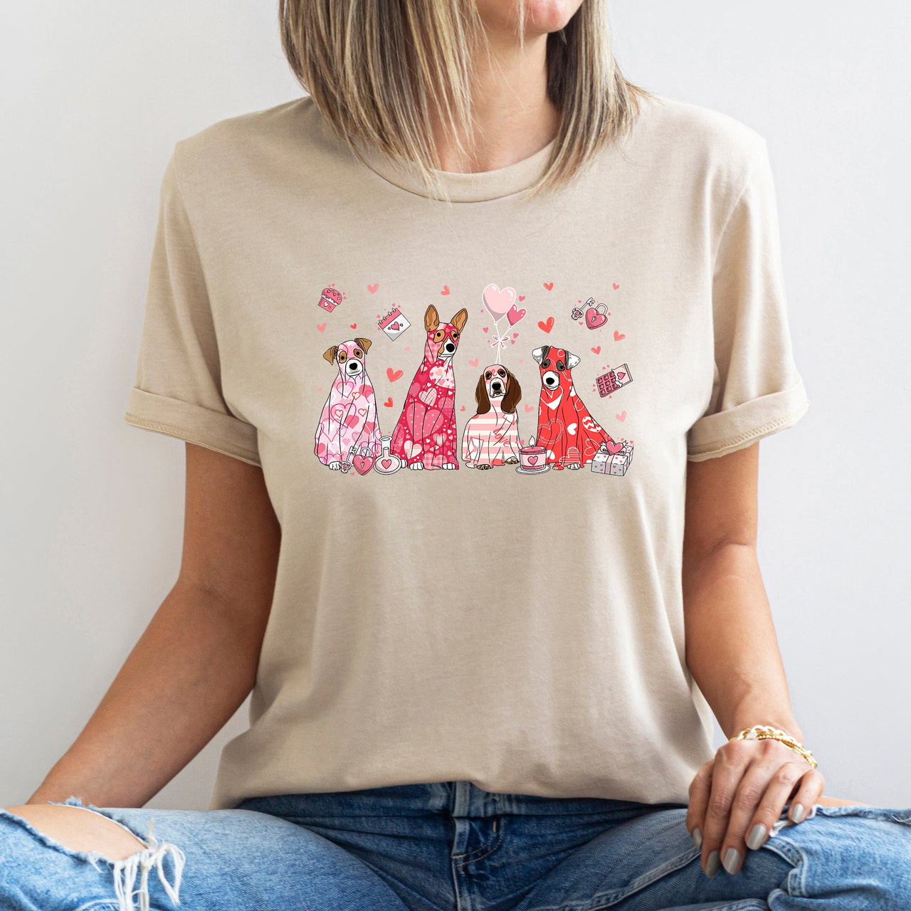 Valentine Ghost Dogs Graphic Tee