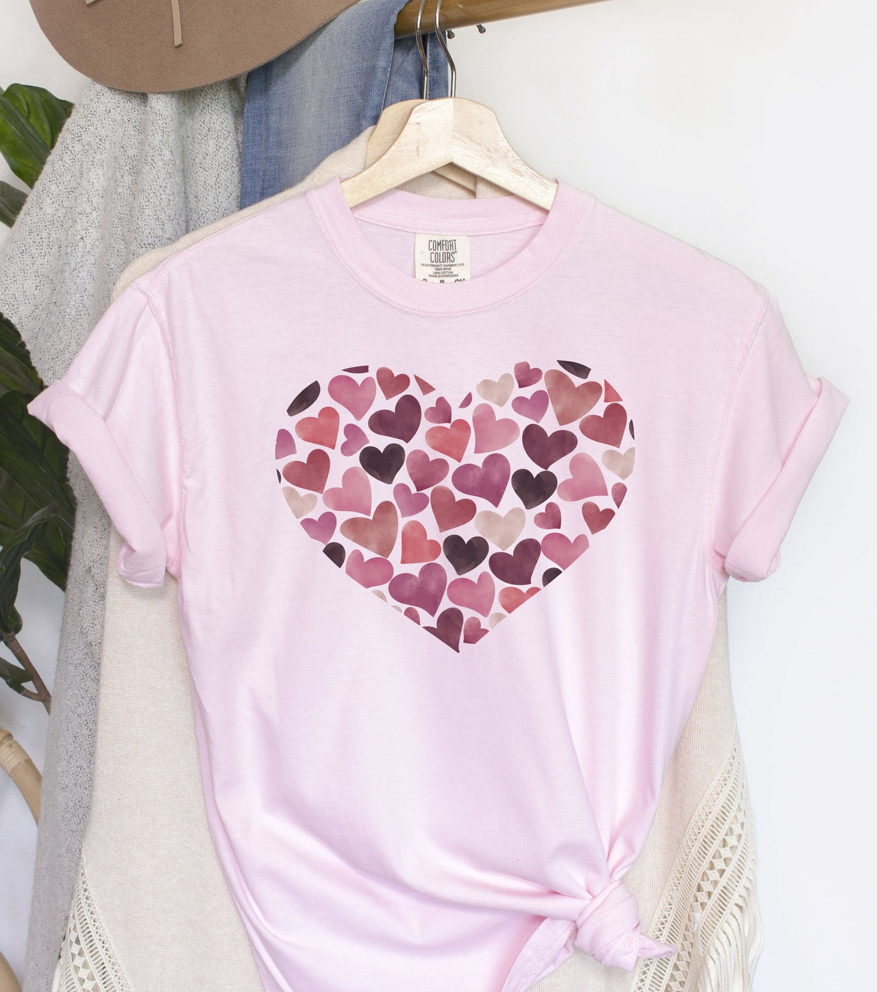 Heart of Hearts Valentine's Day Love Design for Romance Lovers Comfort Colors Tee