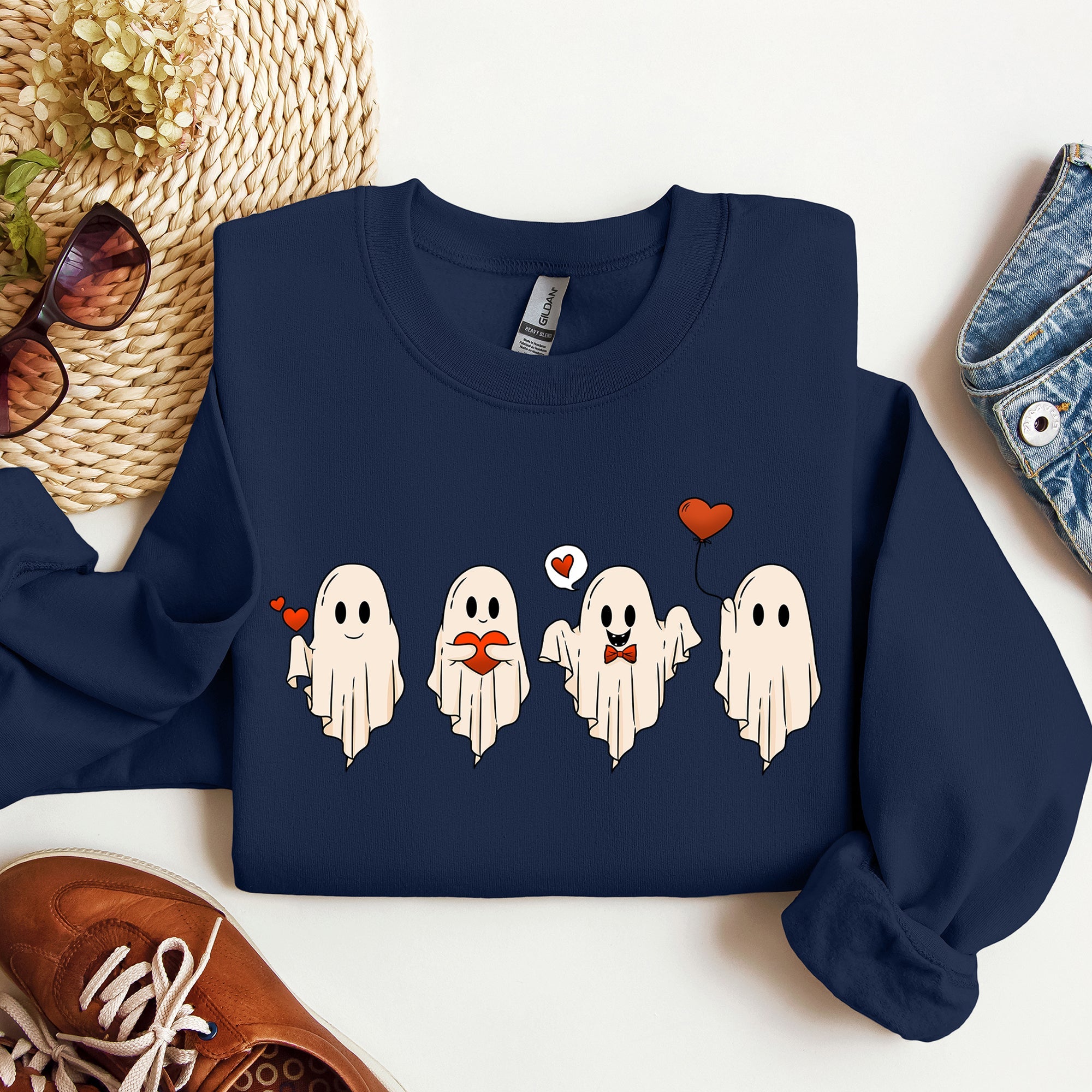 Valentine Ghosts, Love Graphic Artwork Limited Edition For Valentine's Day Sweatshirt