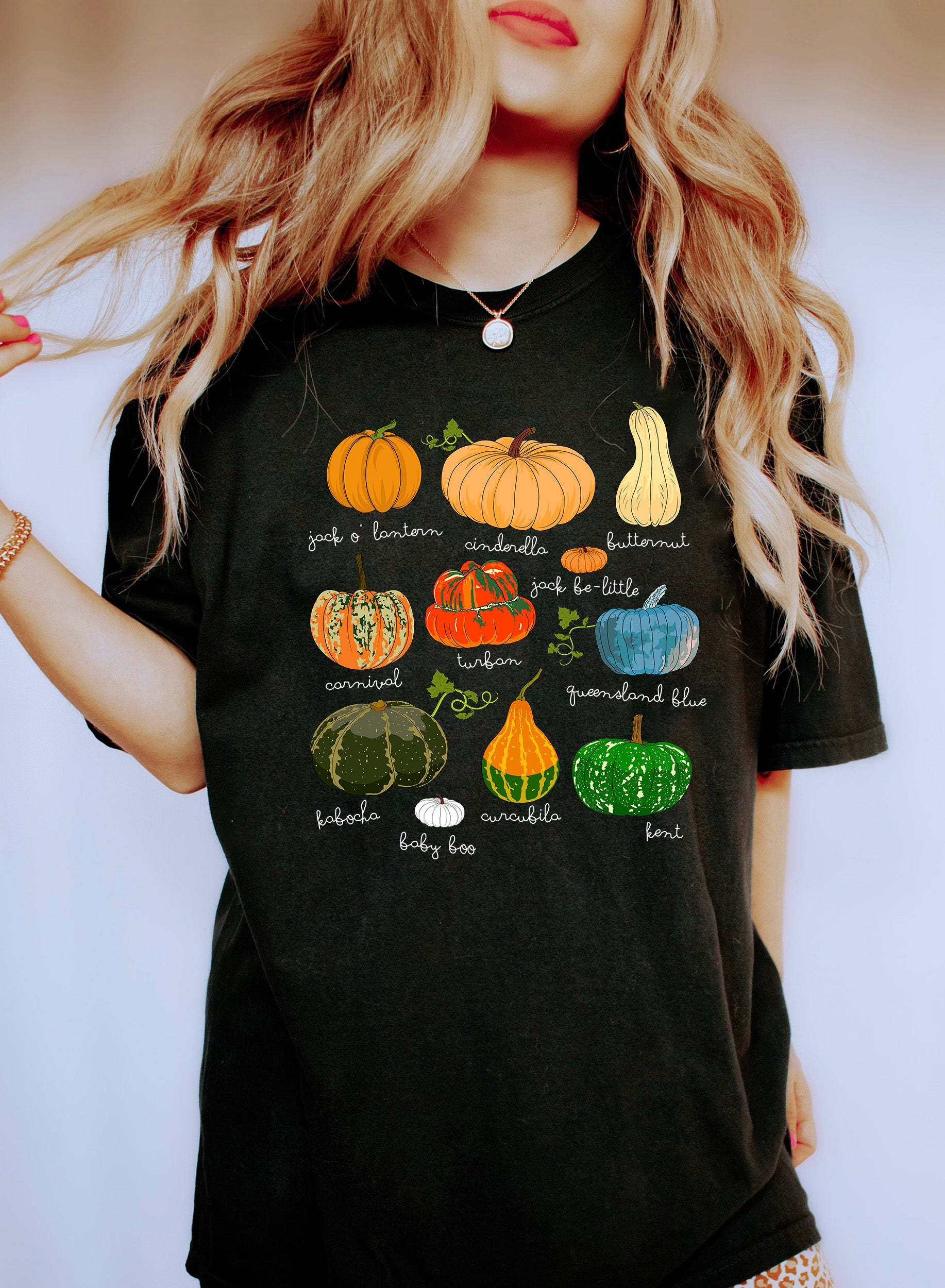 Pumpkins Varieties With Names Comfort Colors Tee