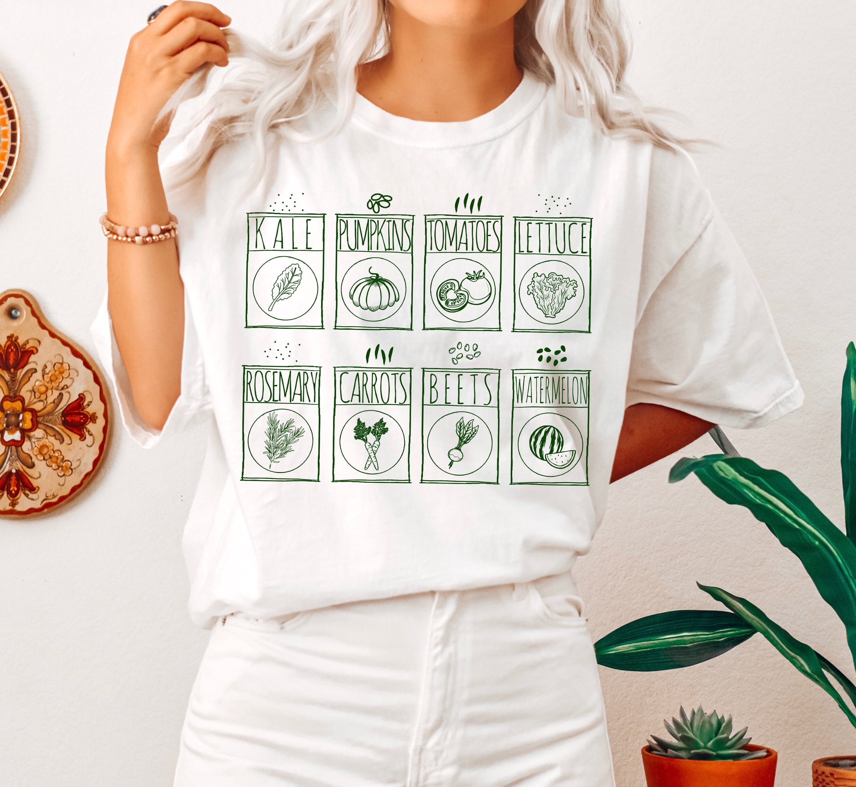 Vegetable Lover Gardening Vegan Kale Garden Enthusiast Veggie Plant Lover Comfort Colors Tee