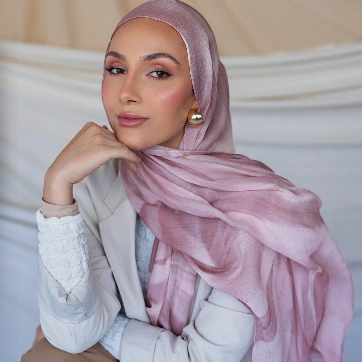 Versatile Watercolor Painted Hijab Collection (MH175)