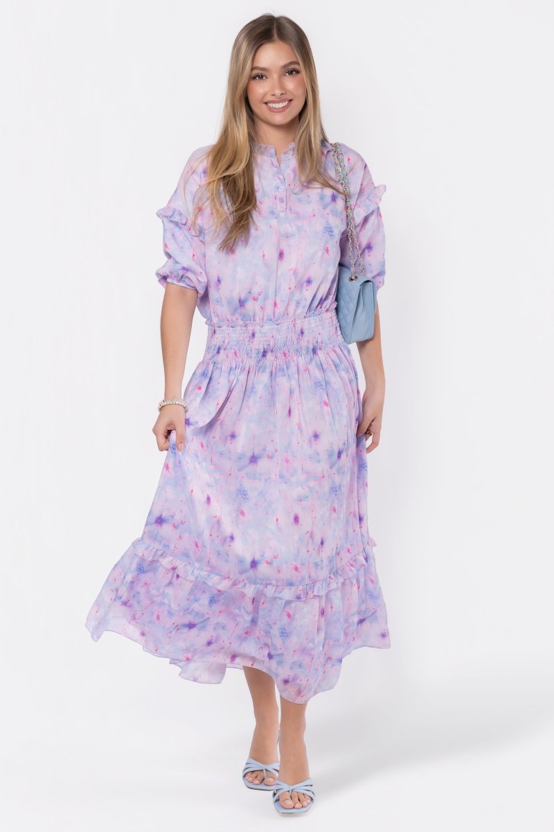 Victoria Dress (Blue Pink)