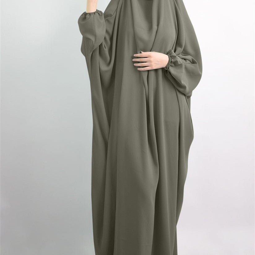 Viscose Niqab Attached 1-Piece Plain Jilbab (MJ005)