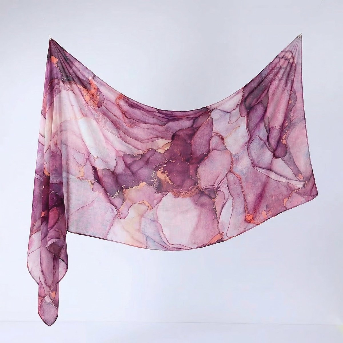 Watercolour Print Hijab Shawl(MH229)