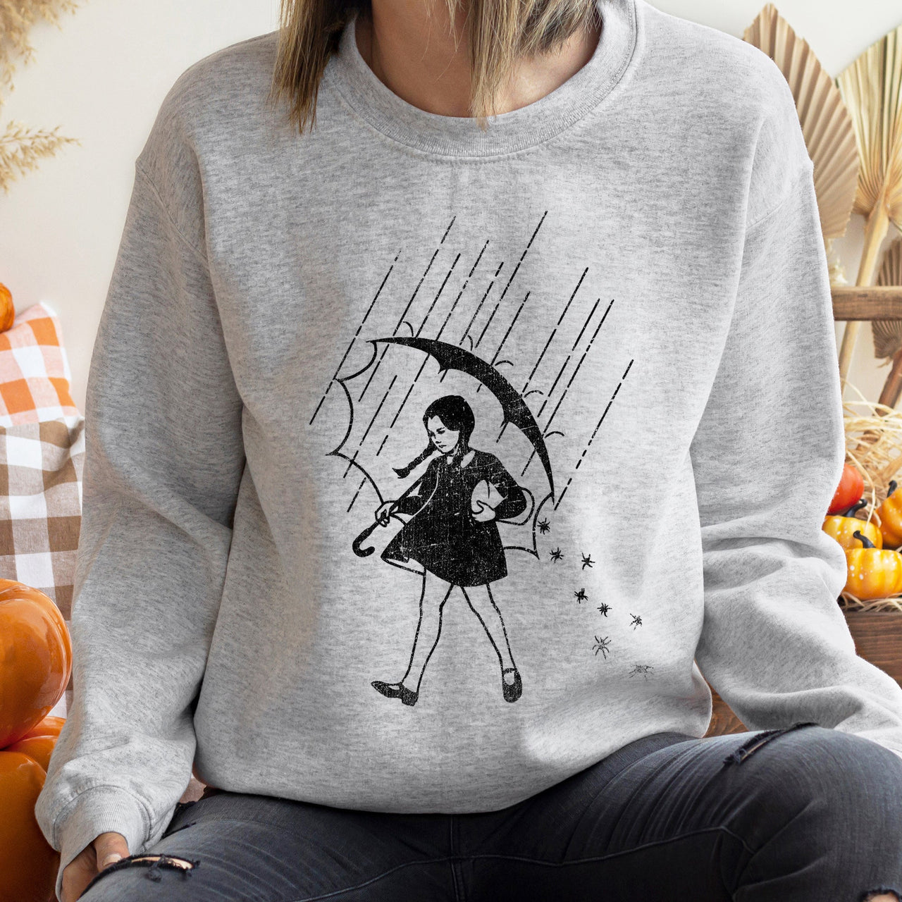 Wednesday Salty Halloween Vintage Cozy Classic Nightfall Edition Premium Sweatshirt