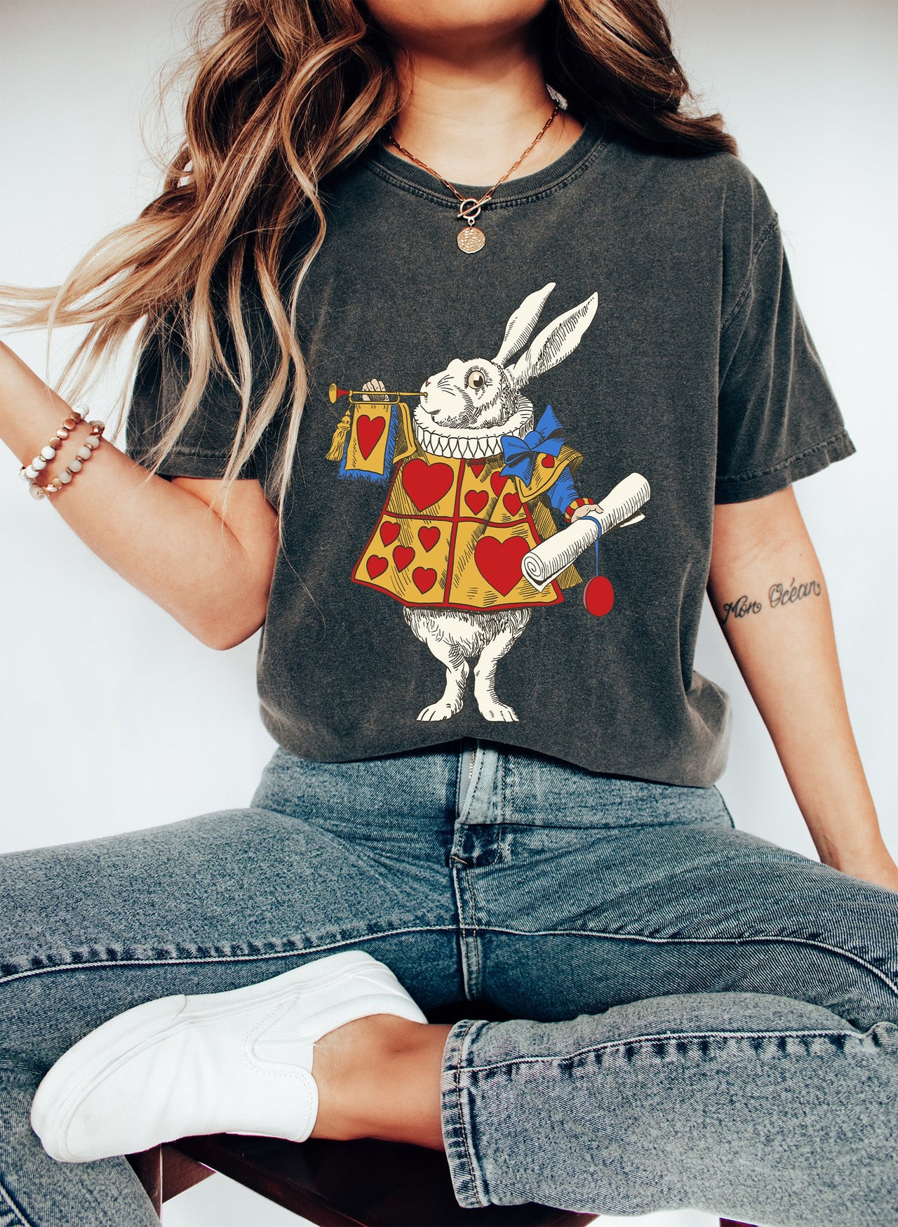 White Rabbit Fictional Book Lover Literary Edition Collectible Comfort Colors Tee