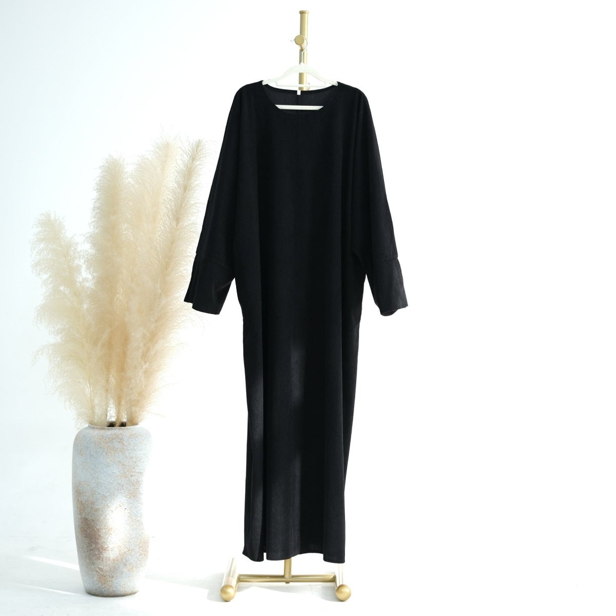 Wide Sleeve Corduroy Abaya (MA045)