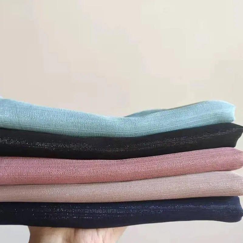 Women's hijab in Solid Color with Silver Silk Bronzing (MH022)