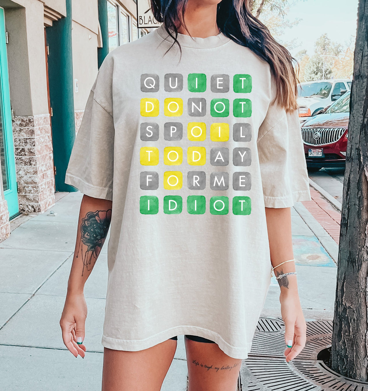 Quiet Do Not Spoil Word Game Comfort Colors Tee