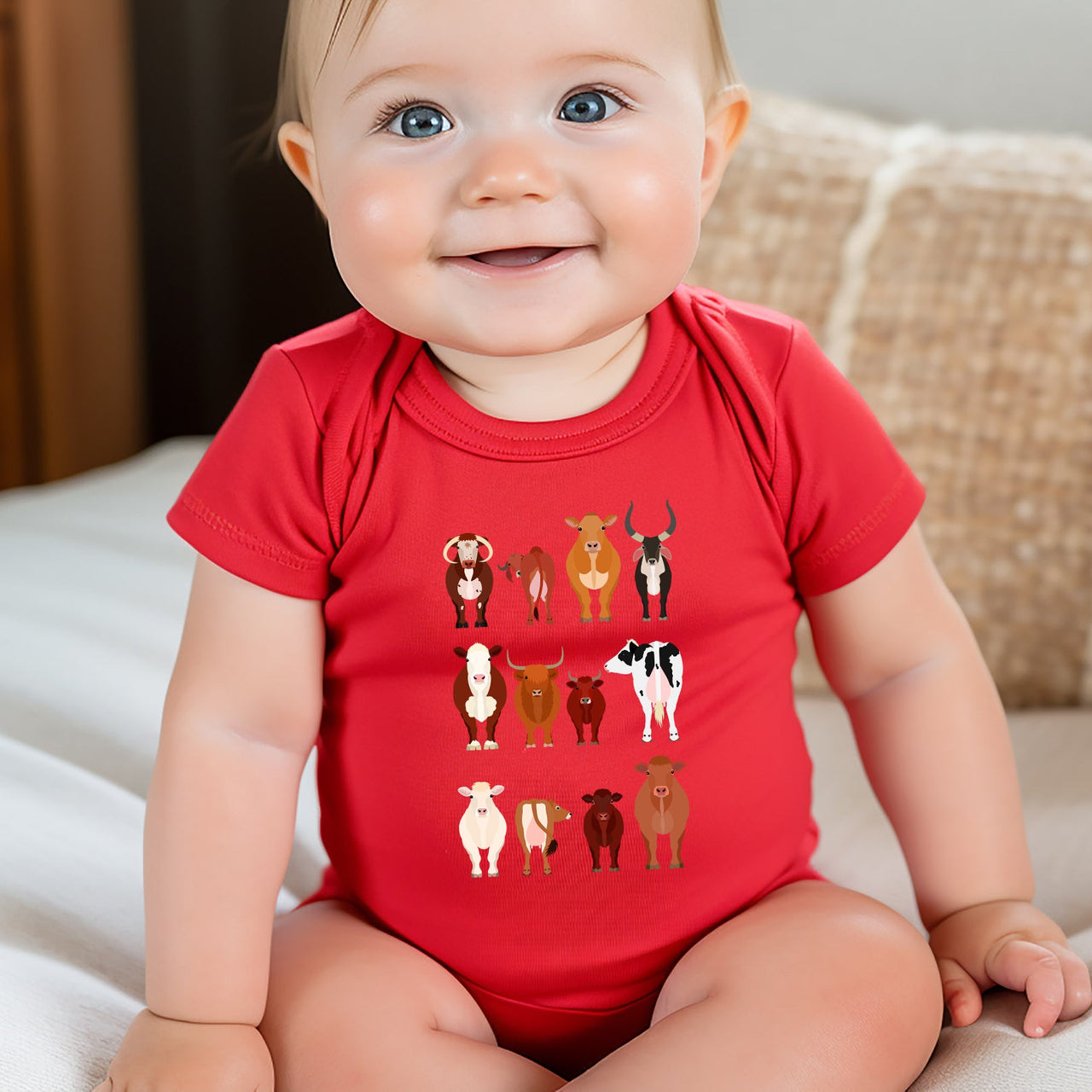 Cow Lovers Farm Animal Illustration Breeds For Kids And Toddlers Comfort Colors Tee