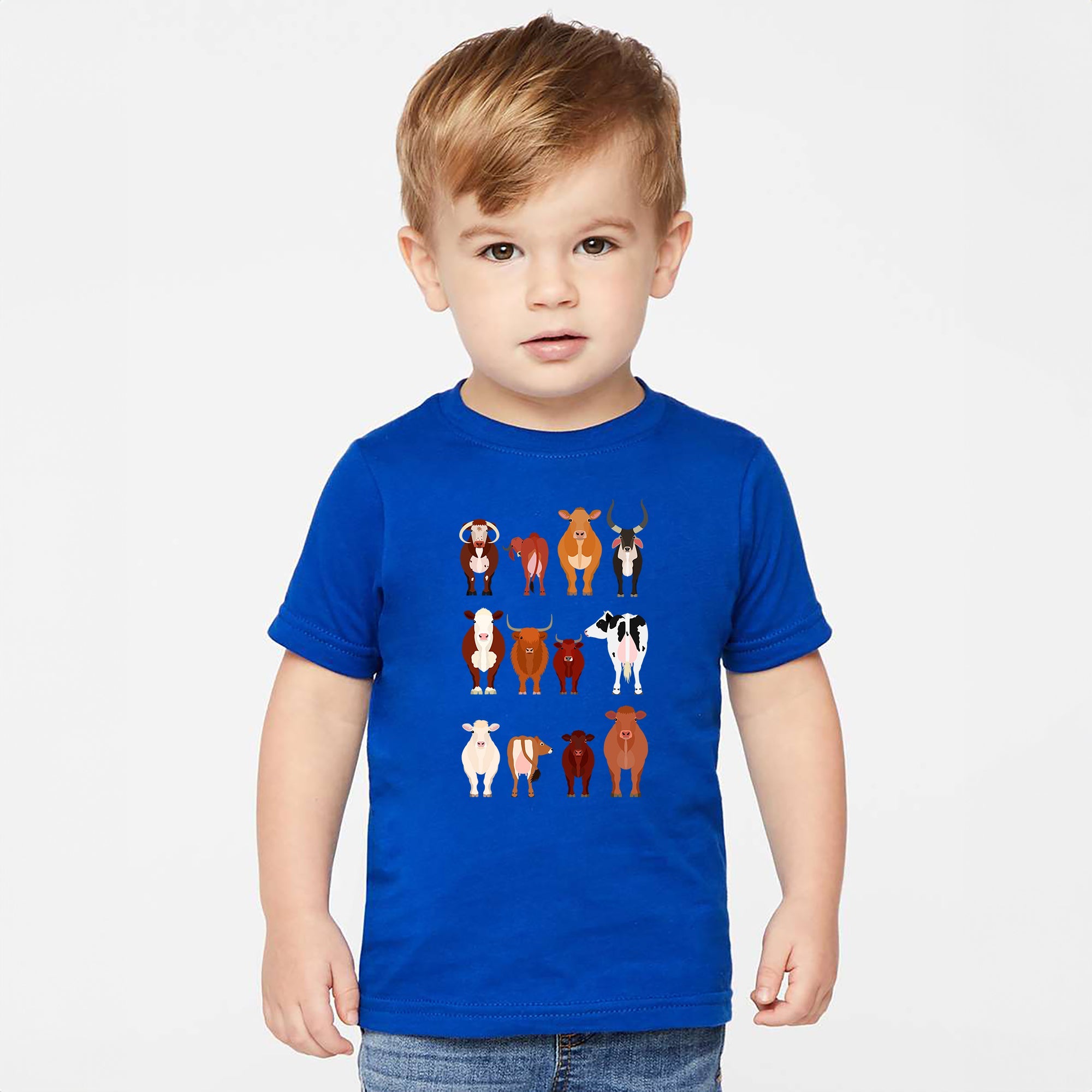 Cow Lovers Farm Animal Illustration Breeds For Kids And Toddlers Comfort Colors Tee