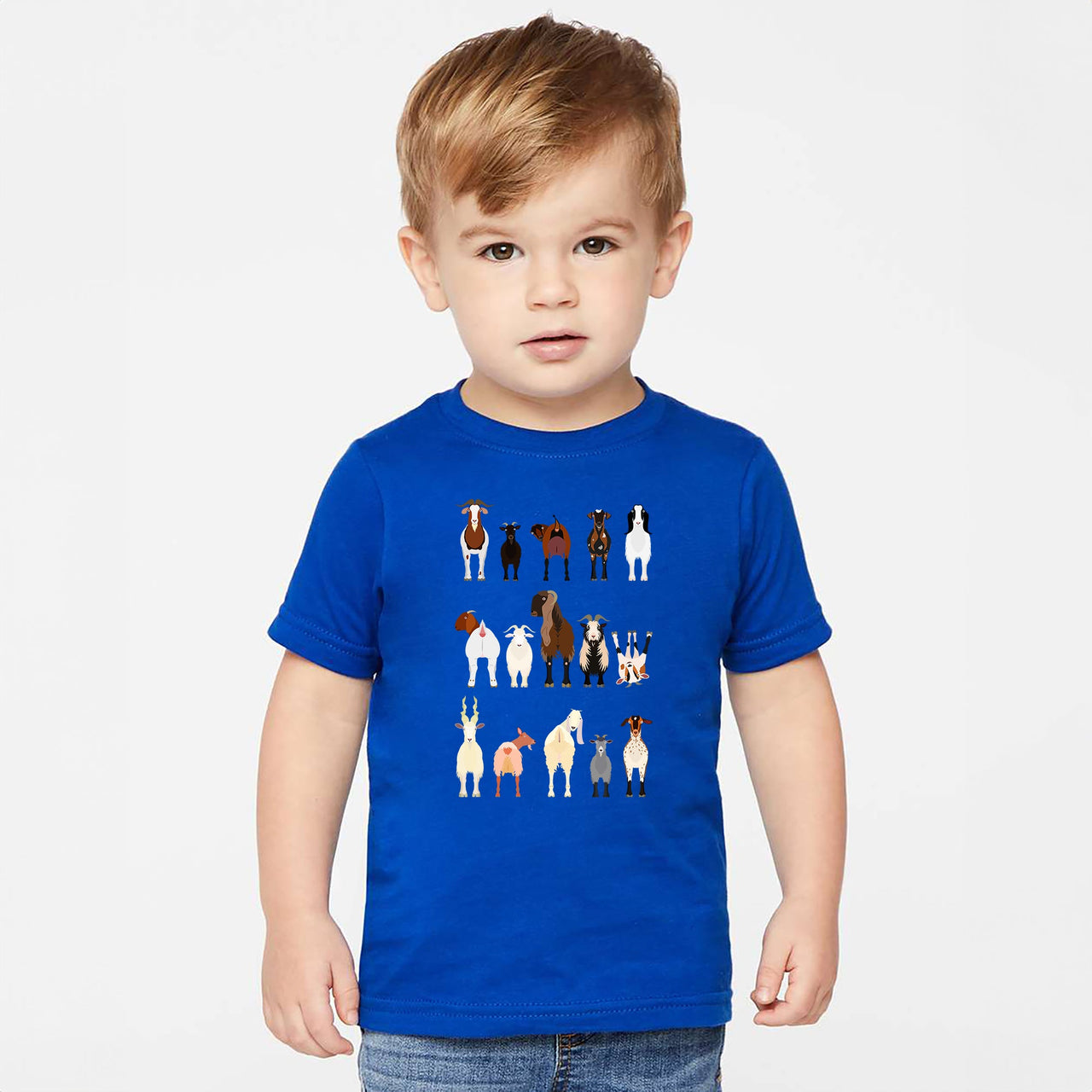 Goat Lovers Farm Animal Illustration Breeds Kids Edition Charming Farmyard Scene Print Comfort Colors Tee