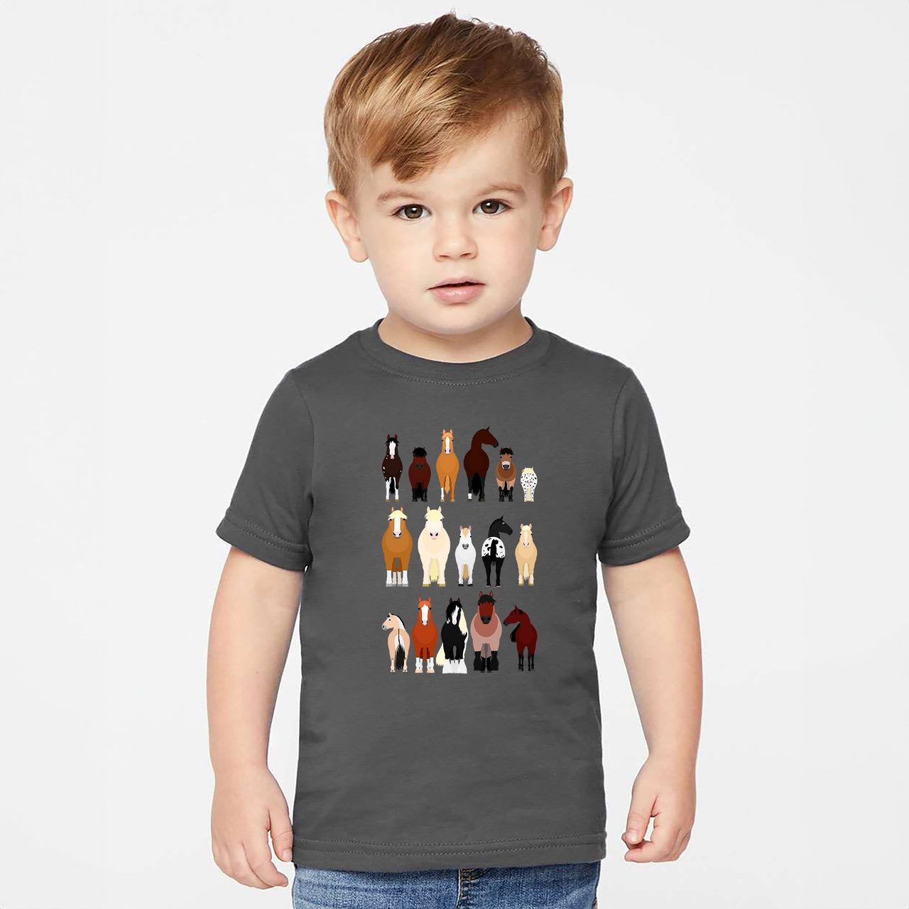 Horse Lovers Farm Animal Illustration Breeds For Kids And Teens Comfort Colors Tee