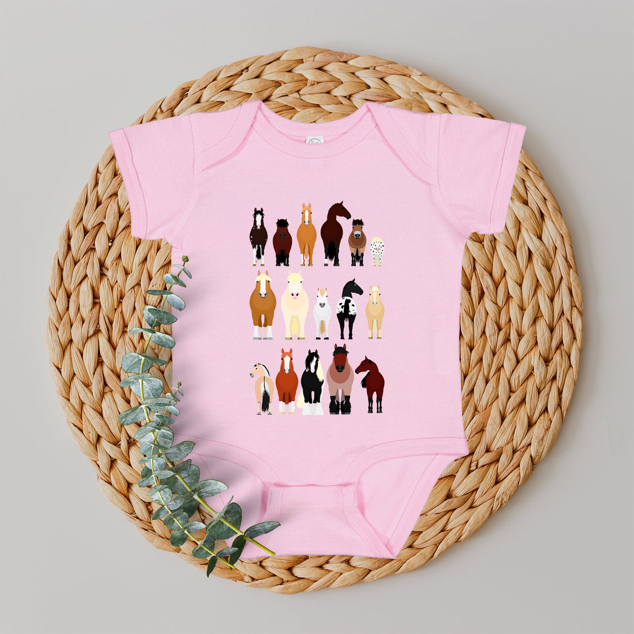Horse Lovers Farm Animal Illustration Breeds For Kids And Teens Comfort Colors Tee