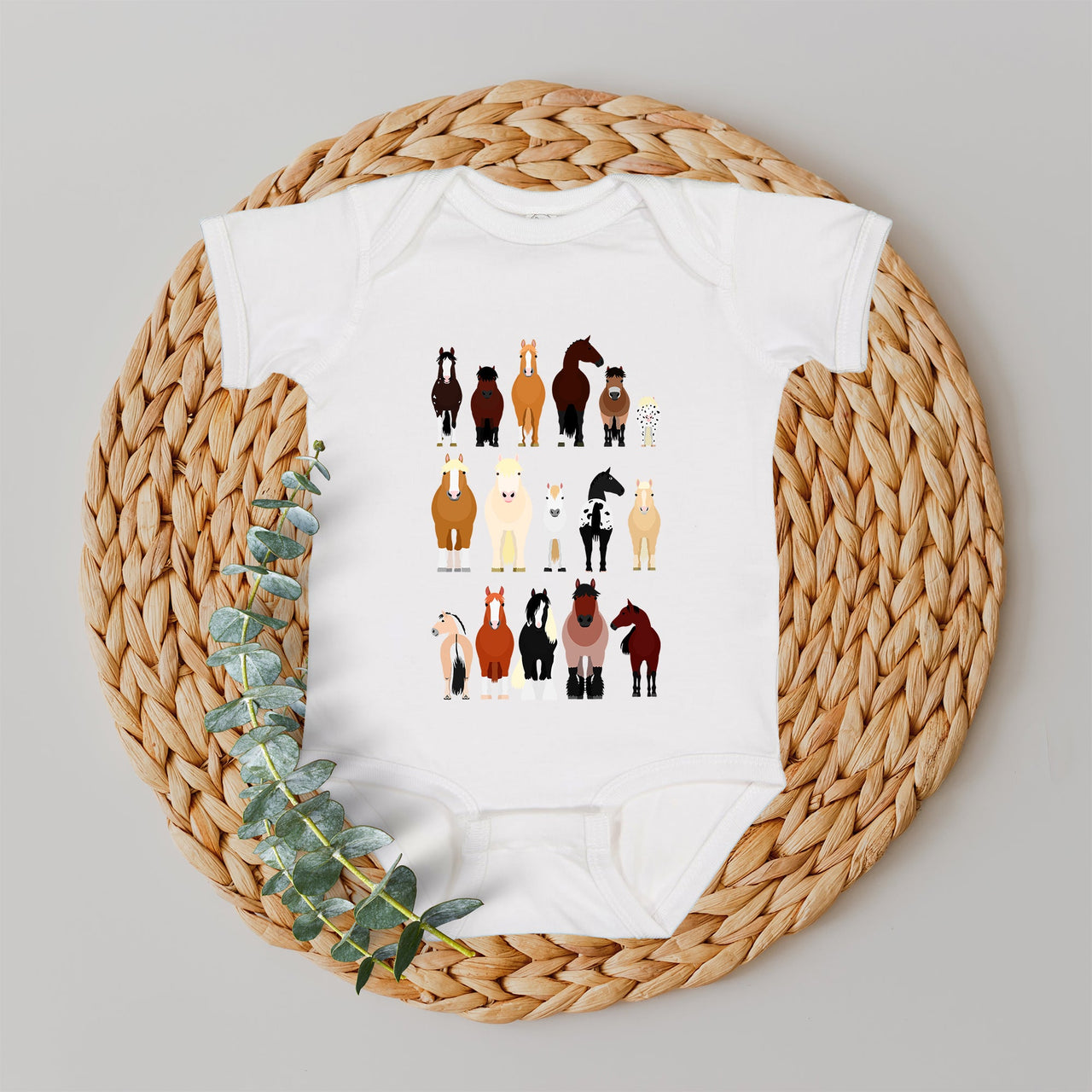 Horse Lovers Farm Animal Illustration Breeds For Kids And Teens Comfort Colors Tee
