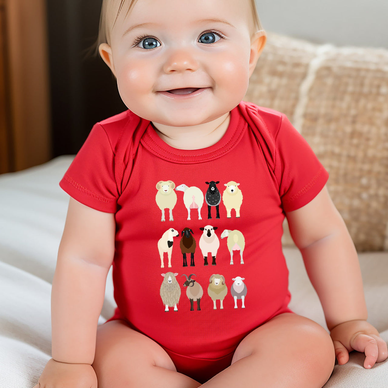 Sheep Lovers Farm Animal Illustration Breeds Featuring Playful Lamb Portraits For Kids Youth Comfort Colors Tee
