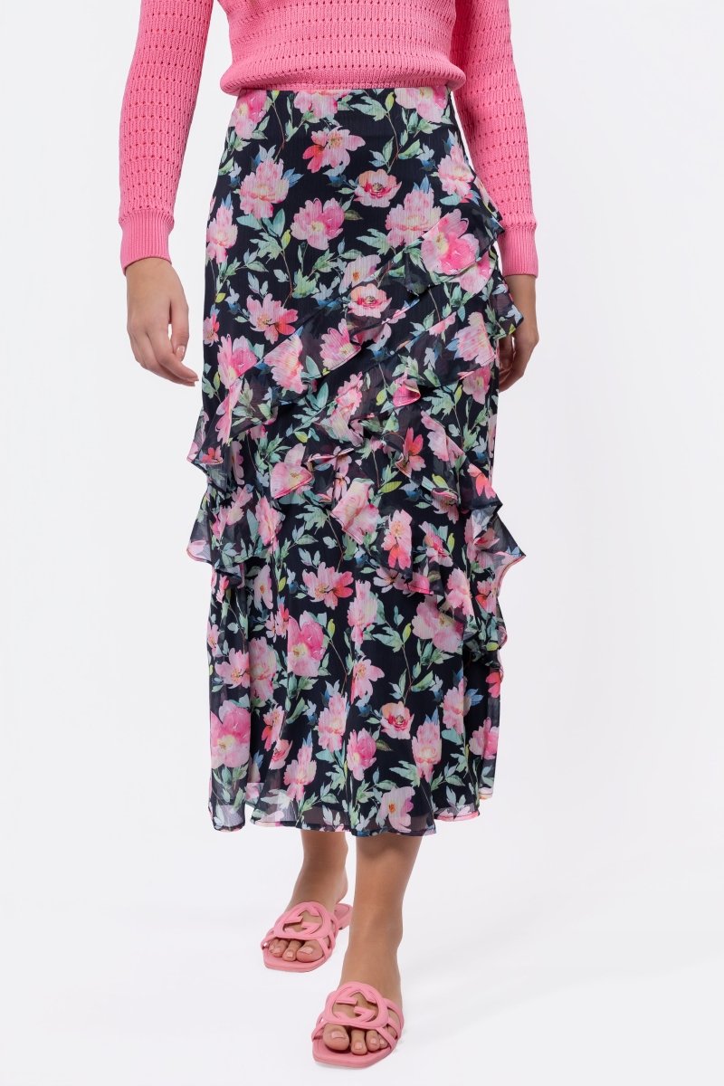 Zella Skirt (Black Ground)