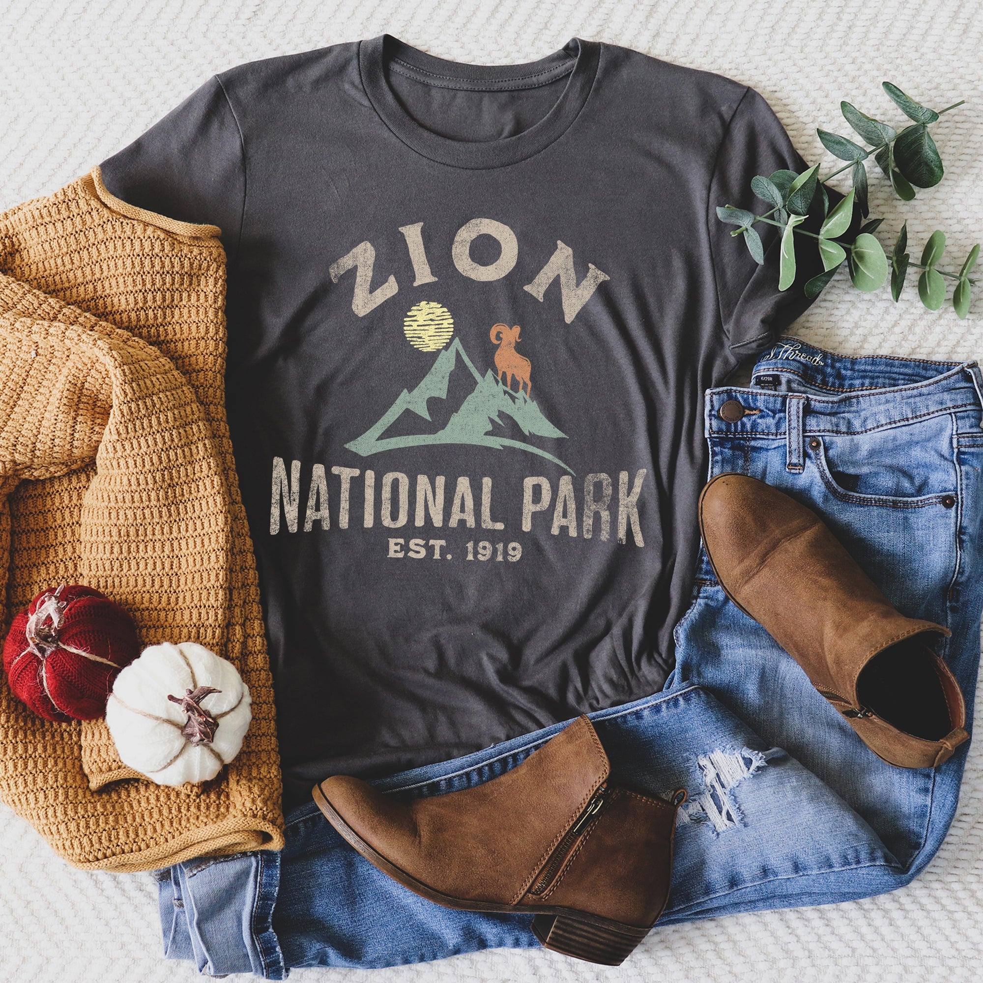 Zion National Park Adventure Edition Premium Vintage Rustic Nature Lover Graphic Tee