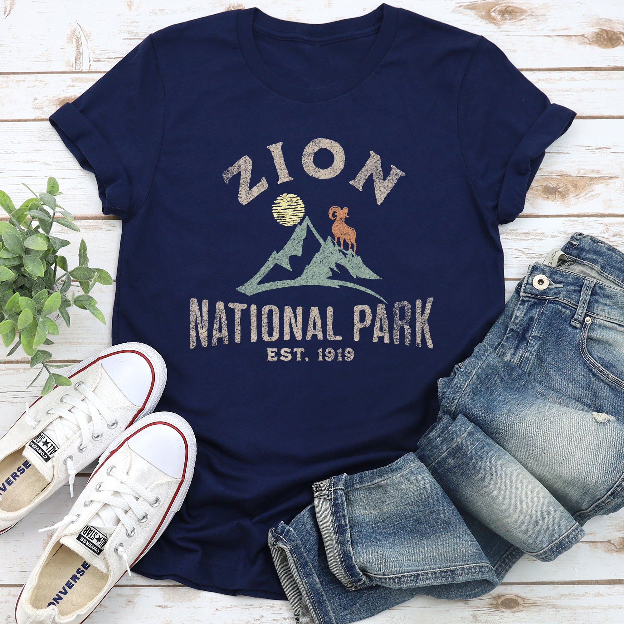 Zion National Park Adventure Edition Premium Vintage Rustic Nature Lover Graphic Tee